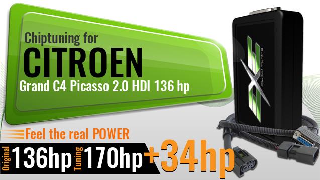 Chiptuning Citroen Grand C4 Picasso 2.0 HDI 136 hp