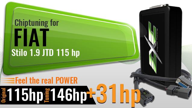 Chiptuning Fiat Stilo 1.9 JTD 115 hp