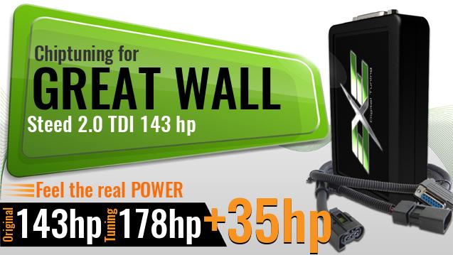 Chiptuning Great Wall Steed 2.0 TDI 143 hp