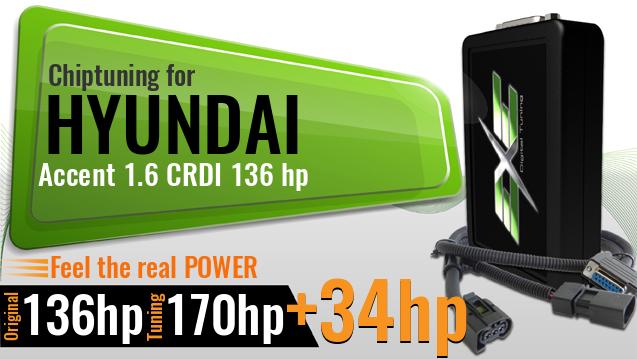 Chiptuning Hyundai Accent 1.6 CRDI 136 hp
