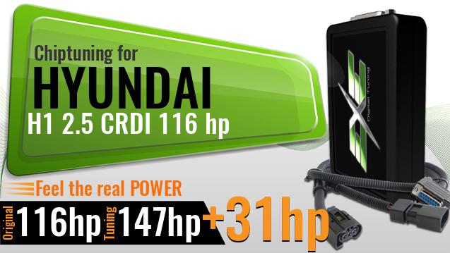 Chiptuning Hyundai H1 2.5 CRDI 116 hp
