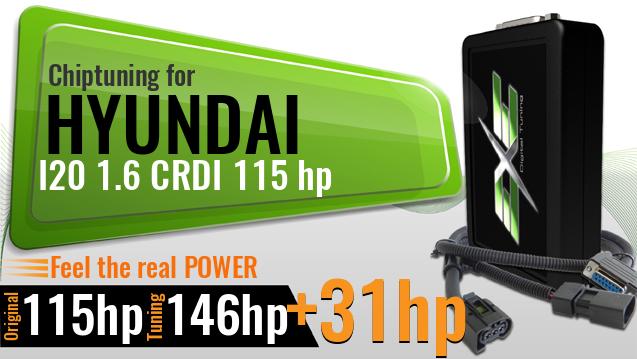 Chiptuning Hyundai I20 1.6 CRDI 115 hp
