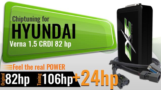 Chiptuning Hyundai Verna 1.5 CRDI 82 hp