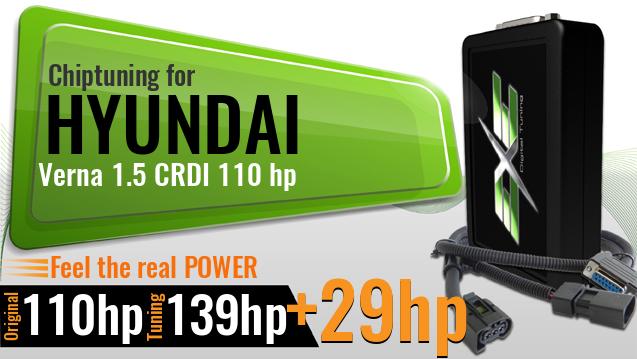 Chiptuning Hyundai Verna 1.5 CRDI 110 hp
