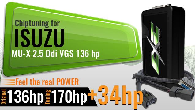 Chiptuning Isuzu MU-X 2.5 Ddi VGS 136 hp