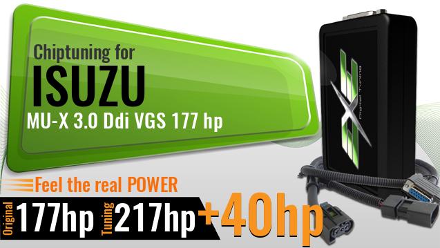 Chiptuning Isuzu MU-X 3.0 Ddi VGS 177 hp