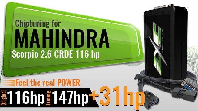 Chiptuning Mahindra Scorpio 2.6 CRDE 116 hp