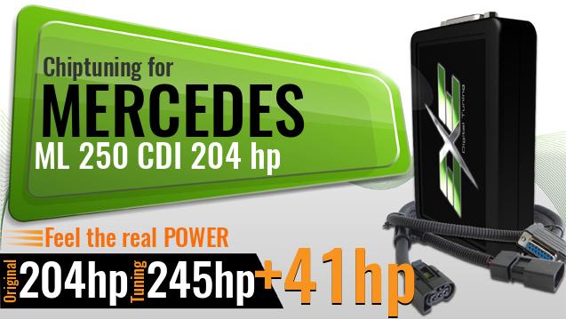 Chiptuning Mercedes ML 250 CDI 204 hp