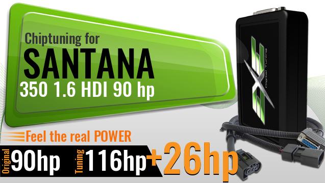 Chiptuning Santana 350 1.6 HDI 90 hp