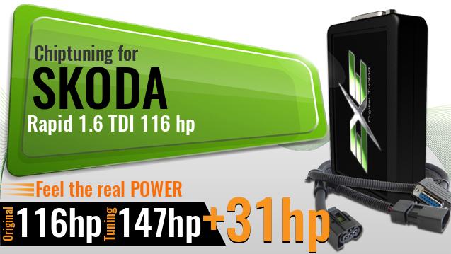 Chiptuning Skoda Rapid 1.6 TDI 116 hp
