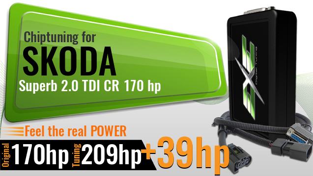 Chiptuning Skoda Superb 2.0 TDI CR 170 hp