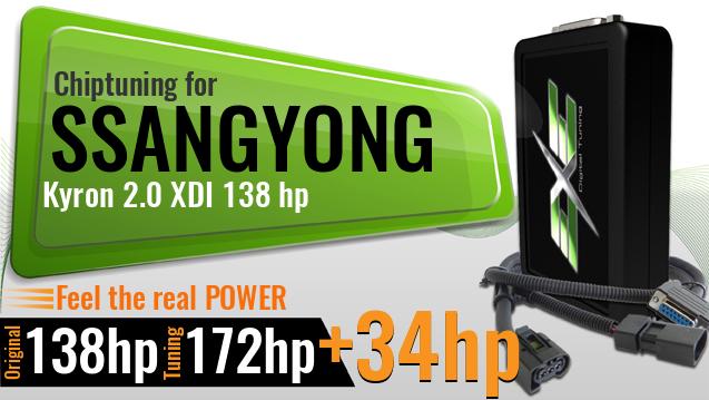 Chiptuning Ssangyong Kyron 2.0 XDI 138 hp