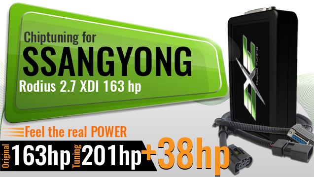 Chiptuning Ssangyong Rodius 2.7 XDI 163 hp