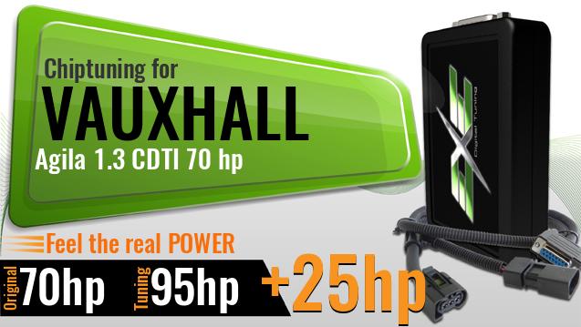 Chiptuning Vauxhall Agila 1.3 CDTI 70 hp