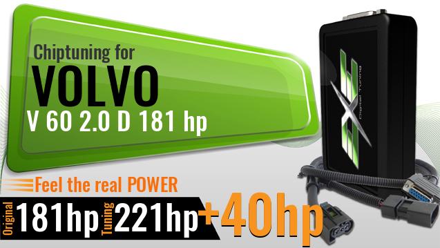 Chiptuning Volvo V 60 2.0 D 181 hp
